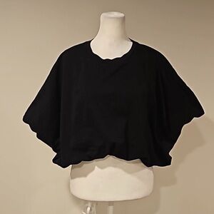 Black Puff Sleeve Top